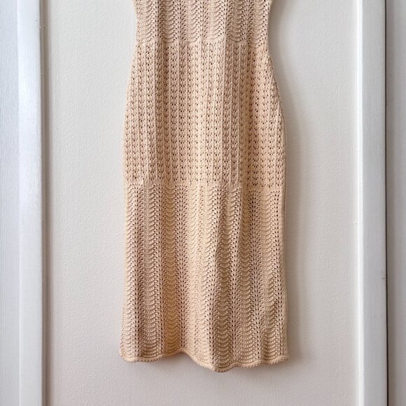 House Of Harlow 1960 Crochet Knit Bodycon Midi Dress - Picture 4 of 6